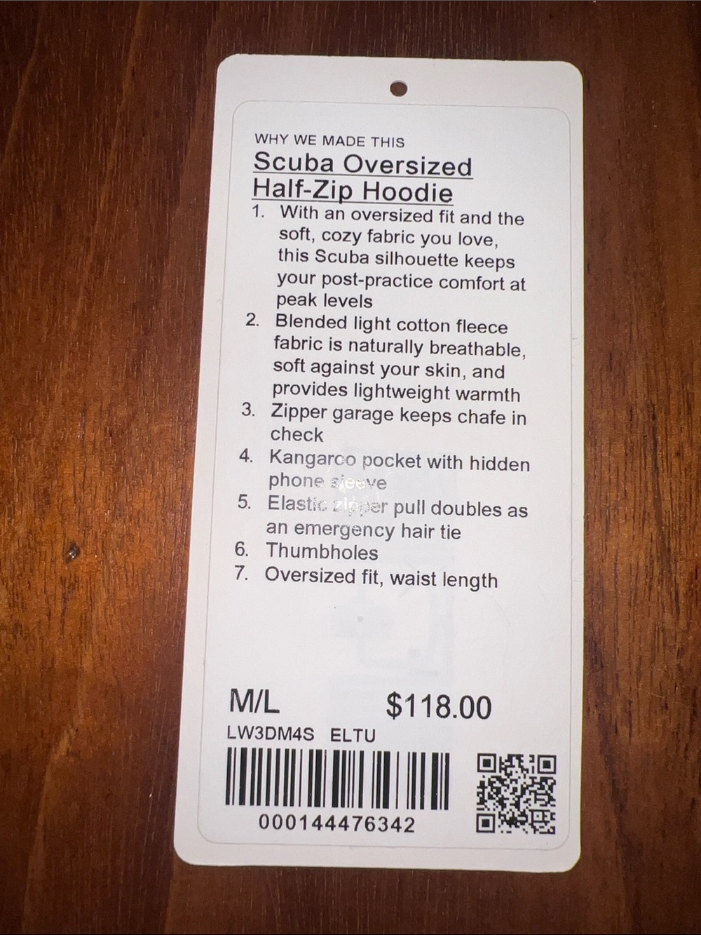 Lululemon Scuba Oversized Half-Zip Hoodie Bundle •M/L• Electric Turquoise Grey - Picture 8 of 8